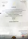 Mahmoud Mashal certificate - University of Petra