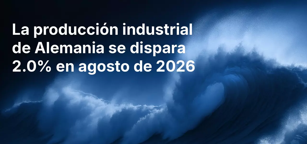 La producción industrial de Alemania repunta un 2,0 % en agosto de 2026