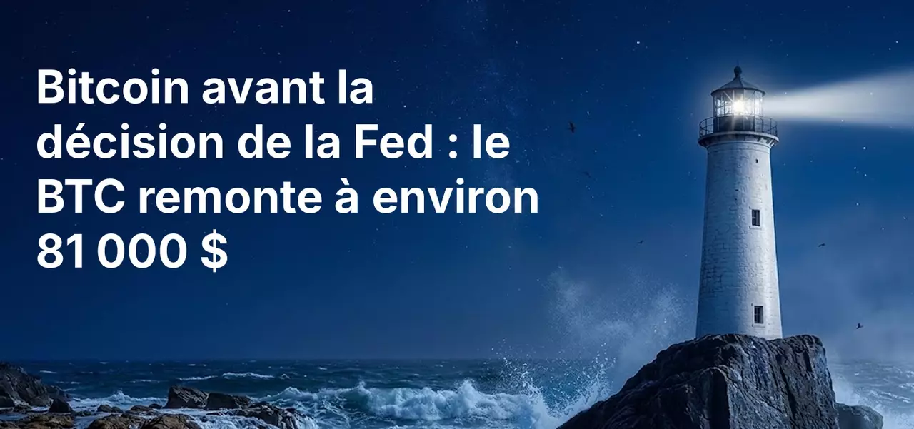 Bitcoin avant la décision de la Fed : le BTC remonte à environ 81 000 $