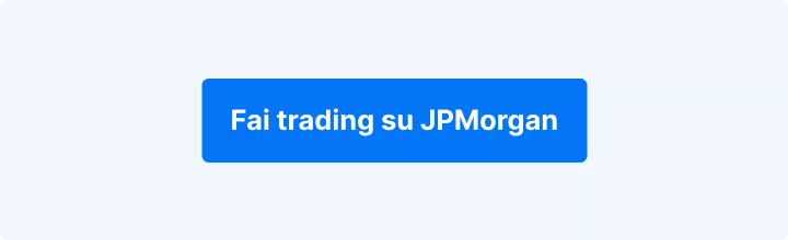 Sfondo azzurro con la scritta in bianco: "Fai trading su JPMorgan".