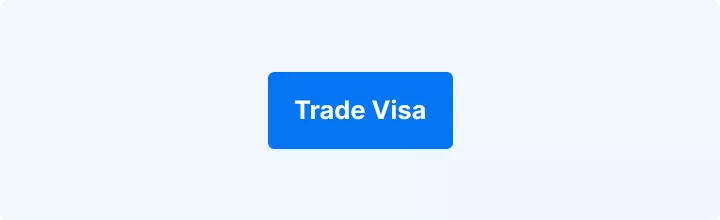 Lichtblauwe achtergrond met witte tekst: "Trade Visa".