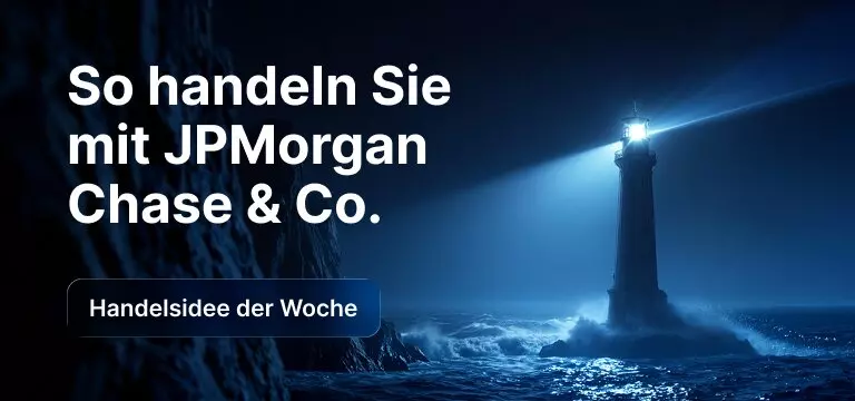 Titelbild zur Handelsidee für die JPMorgan-Aktie nach den Q1-Zahlen 2026 mit JPMorgan Chase & Co. als Thema.
