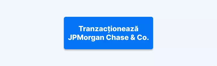 Un banner cu textul, "Tranzacționează JPMorgan".