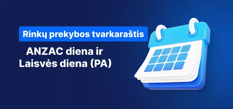 Rinkų prekybos tvarkaraštis – ANZAC diena ir Laisvės diena (PA)