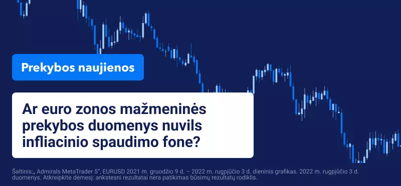Ar euro zonos mažmeninės prekybos duomenys nuvils infliacinio spaudimo fone?