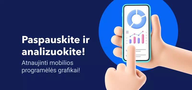 Paspauskite ir analizuokite atnaujintus akcijų grafikus „Admirals“ mobilioje programėlėje 
