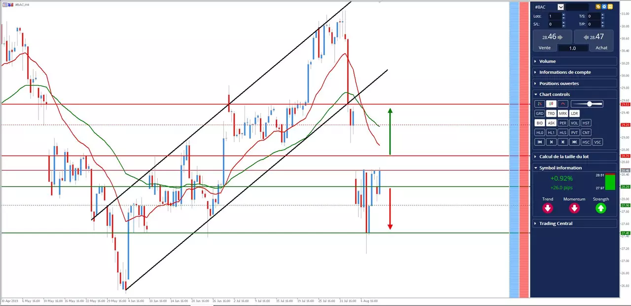 Analyse action Bank of America Corp du 12 août 2019