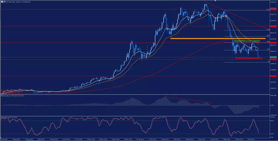 BTCUSD 2020 m. liepos 23 d. – 2021 m. birželio 22 d. dieninis grafikas