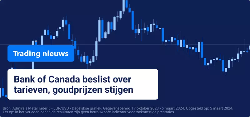 Bank of Canada beslist over tarieven, goudprijzen stijgen