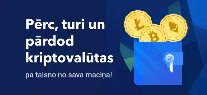 Pērc, turi un pārdod kriptovalūtas pa taisno no sava maciņa