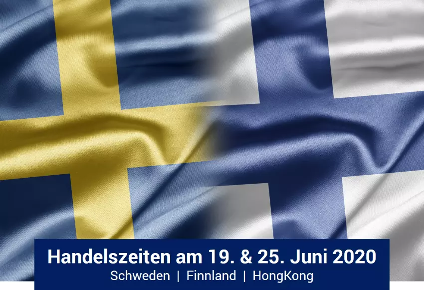 CFD Handelszeiten aufgrund Feiertagen im Juni 2020