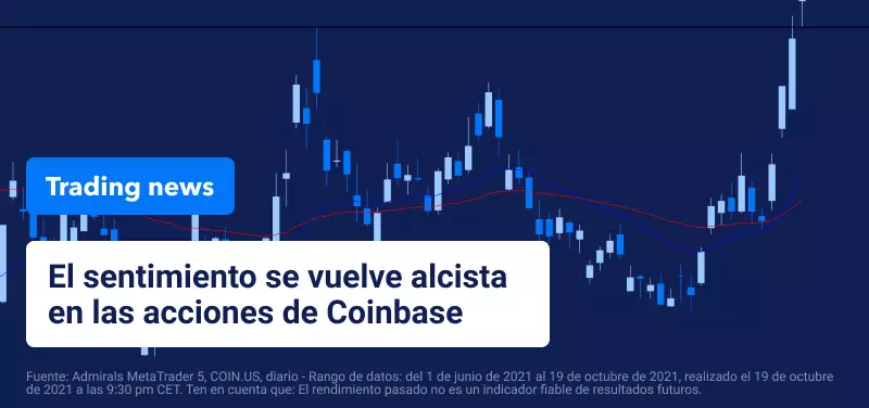 Coinbase sentimiento alcista