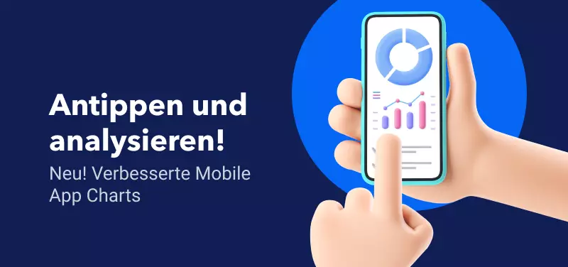 Antippen und analysieren mit neuen, verbesserten Aktiencharts in der Admirals Mobile App