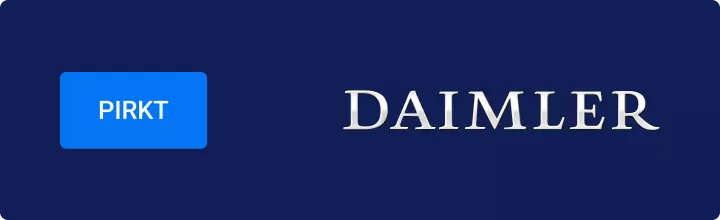 Daimler – ieguldījumi autobūves  industrijas sektora vērtības akcijās daimler