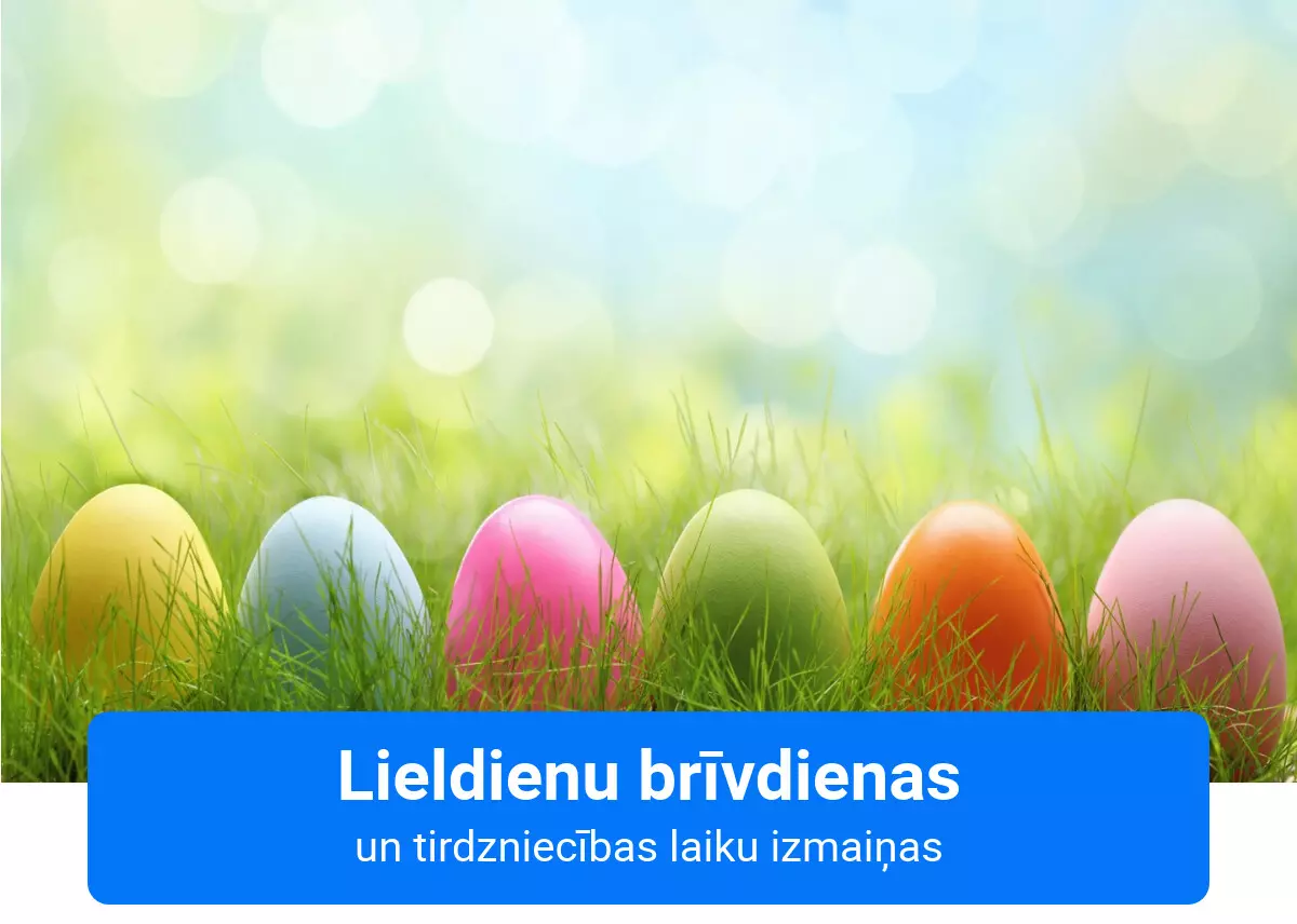 Tirdzniecības laiku izmaiņas Lieldienu brīvdienās