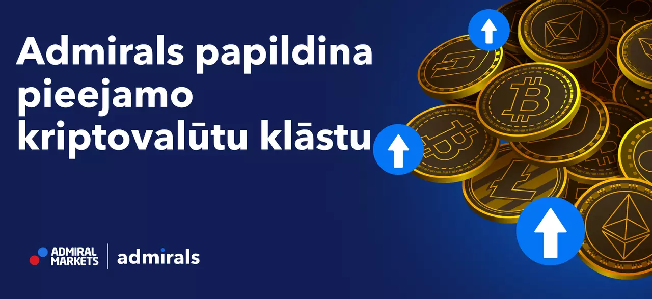 Admirals papildina kriptovalūtu piedāvājumu ar 10 jauniem kriptovalūtu CFD