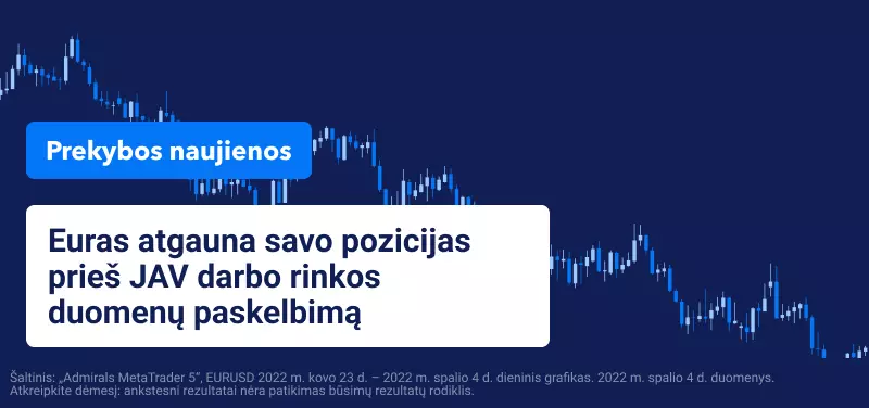 Euras atgauna savo pozicijas prieš JAV darbo rinkos duomenų paskelbimą