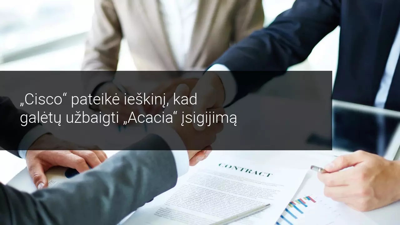 Cisco Systems pateikė ieškinį, kad galėtų užbaigti Acacia Communications įsigijimą
