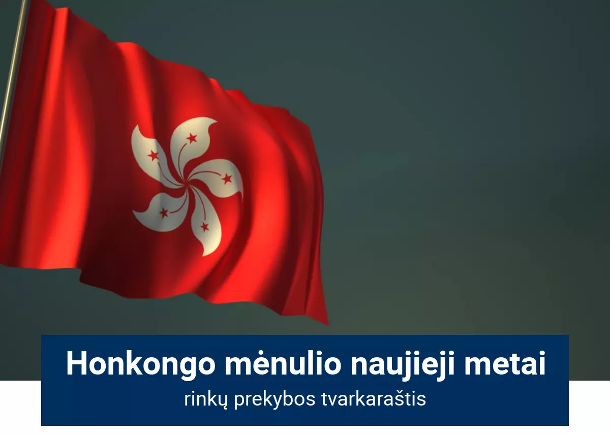 Rinkų prekybos tvarkaraštis per Honkongo mėnulio naujųjų metų šventę ir JAV prezidento dieną