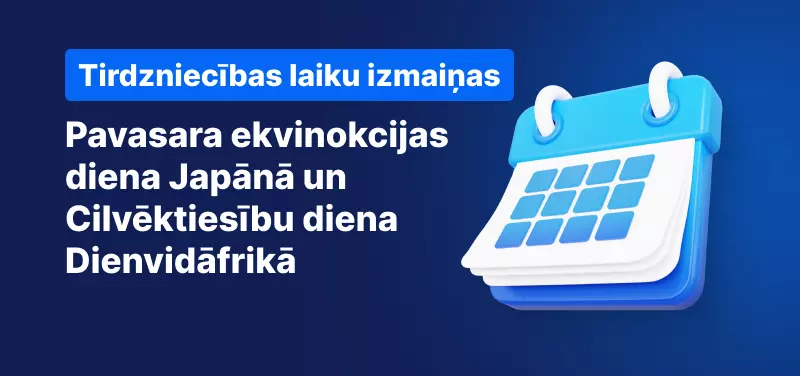 Tirdzniecīas laiku izmaiņas martā