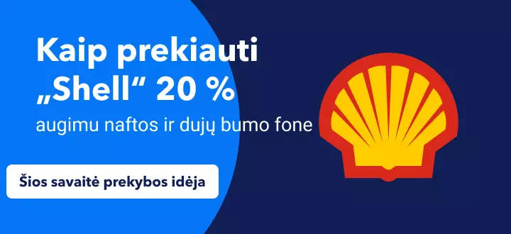 Kaip prekiauti „Shell“ akcijų 20 % padidėjimu naftos ir dujų bumo fone
