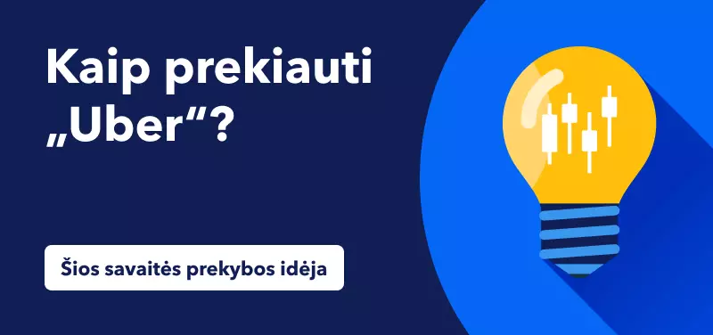 Prekyba „Uber“ akcijomis, augant pavėžėjimo paslaugų užsakymų skaičiui