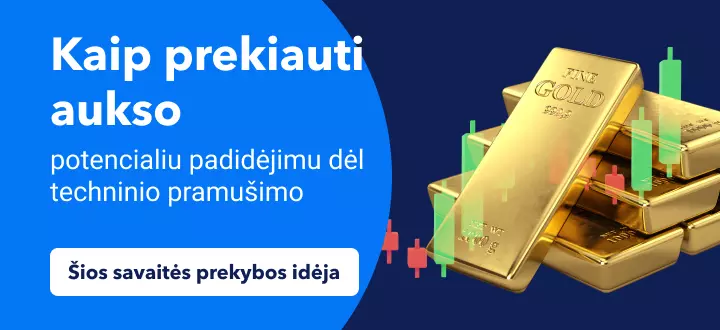 Kaip prekiauti potencialiu aukso padidėjimu dėl techninio pramušimo 