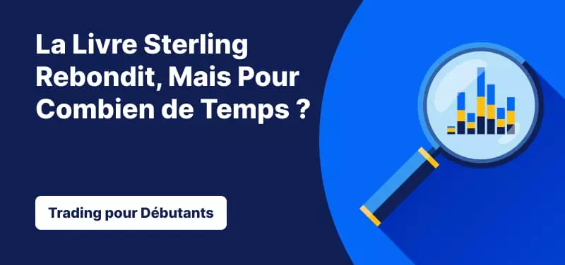 loupe sur graphique fond bleu avec le titre de l'article et la bannière trading pour débutants