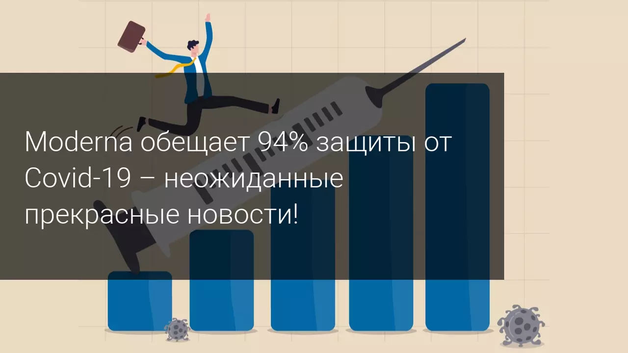 Moderna обещает 94% защиты от Covid-19 – неожиданные прекрасные новости!