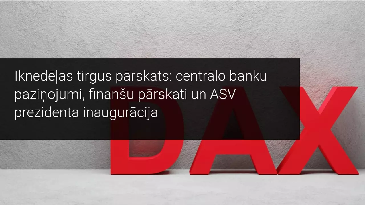 Iknedēļas tirgus pārskats: centrālo banku paziņojumi, finanšu pārskati un ASV prezidenta inaugurācija 