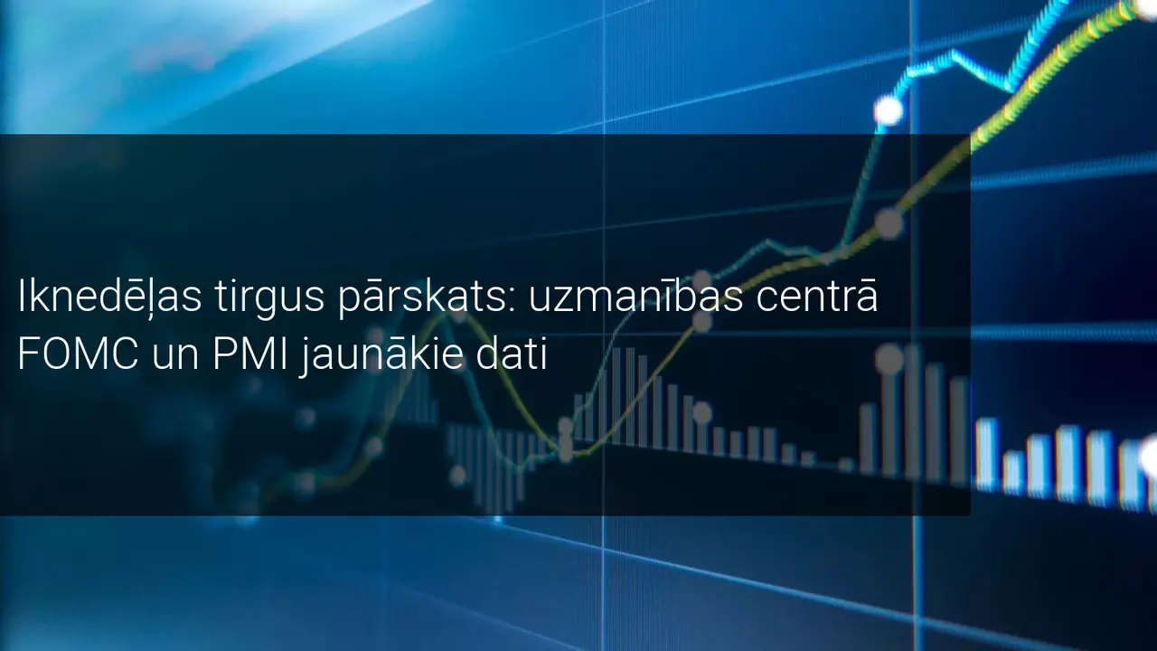 Iknedēļas tirgus pārskats: uzmanības centrā FOMC un PMI jaunākie dati