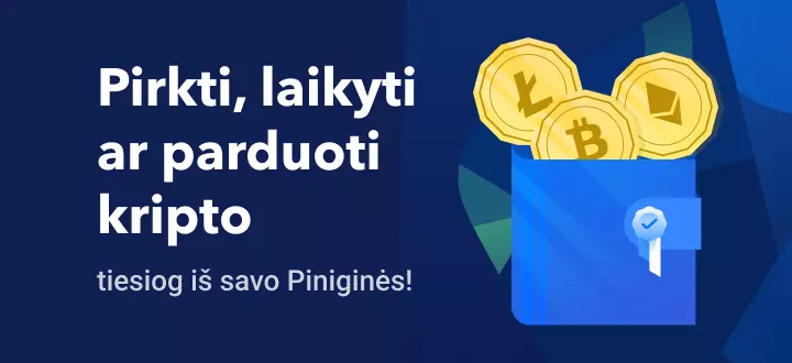 Pirkite, laikykite arba parduokite kriptovaliutas tiesiog iš savo „Admirals“ piniginės! 