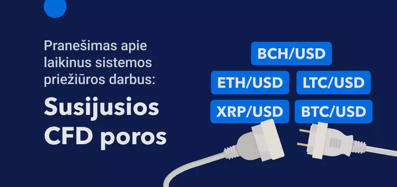 Pranešimas apie laikinus sistemos priežiūros darbus tam tikrose CFD porose 
