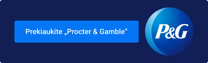 Prekiaukite „Procter and Gamble“ akcijomis