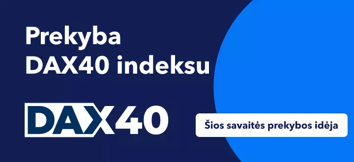Prekyba DAX40 indeksu pagal potencialų V formos atsigavimą