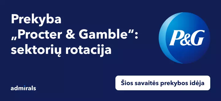 Prekyba „Procter & Gamble“: pramušimas, vykstant gynybos sektoriaus rotacijai