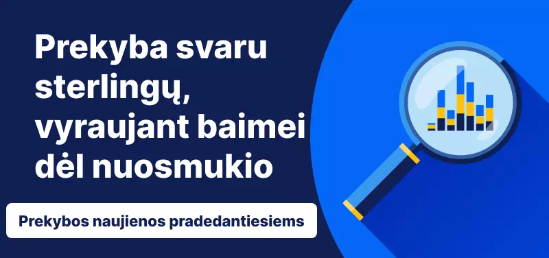 Prekyba svaru sterlingų, vyraujant baimei dėl nuosmukio