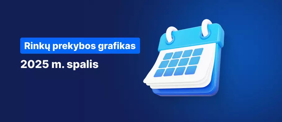 Rinkų prekybos grafikas 2025 metų spalį