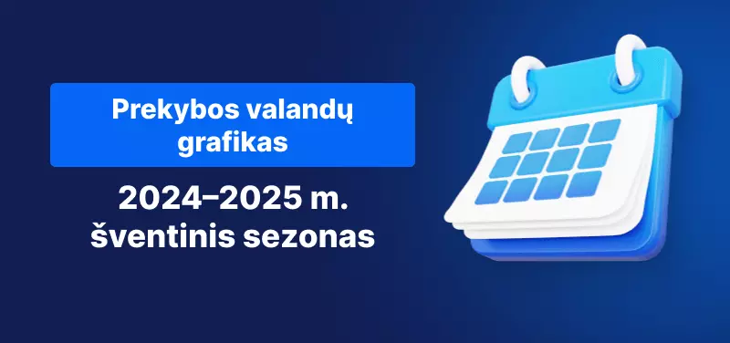 prekybos tvarkaraštis Kalėdoms 2024-2025 m