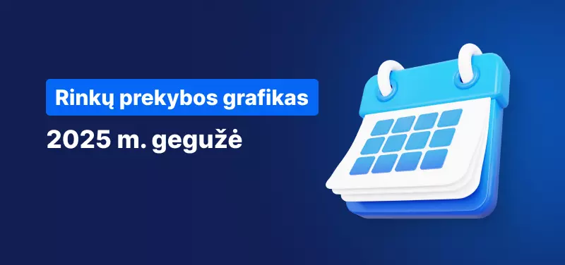 Rinkų prekybos grafikas 2025 metų gegužę