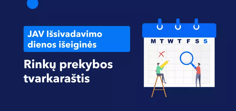 Rinkų prekybos tvarkaraštis JAV išsivadavimo dieną – 2022 m. birželio 20 d.