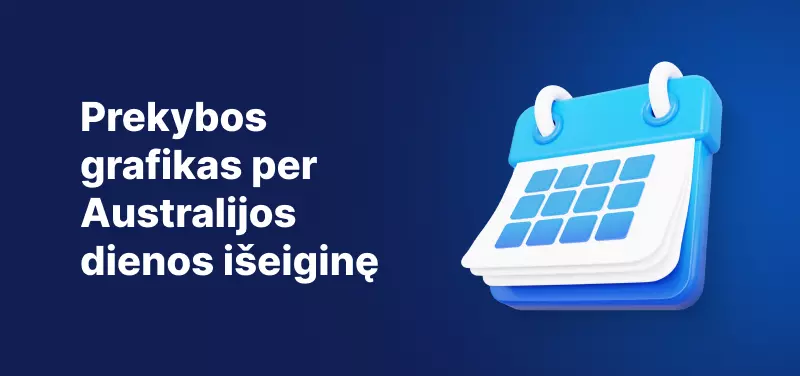 Rinkų tvarkaraštis per Australijos dienos išeiginę