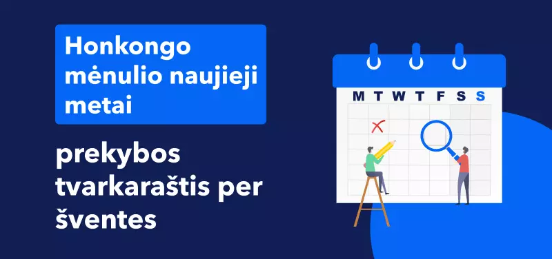 Rinkų prekybos tvarkaraštis per Honkongo mėnulio naujųjų metų šventę