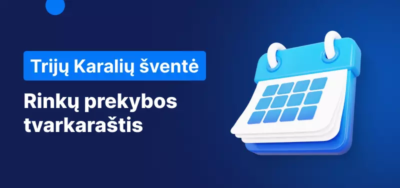 Rinkų prekybos tvarkaraštis per Trijų Karalių šventę, sausio 5–6 dienomis