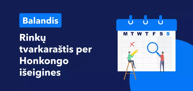 Balandžio mėnesio rinkų tvarkaraštis per Honkongo išeigines