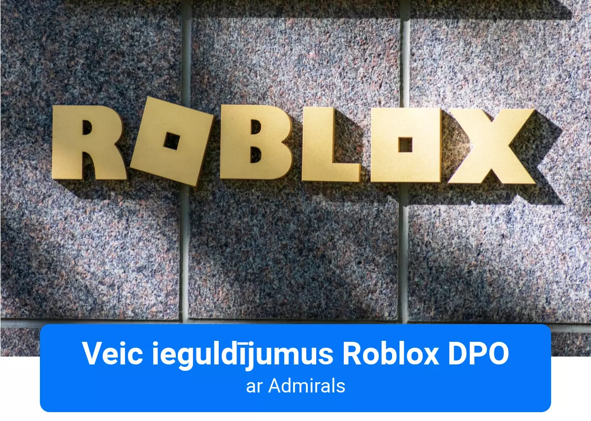 Ieguldi Roblox akciju DPO ar Admirals