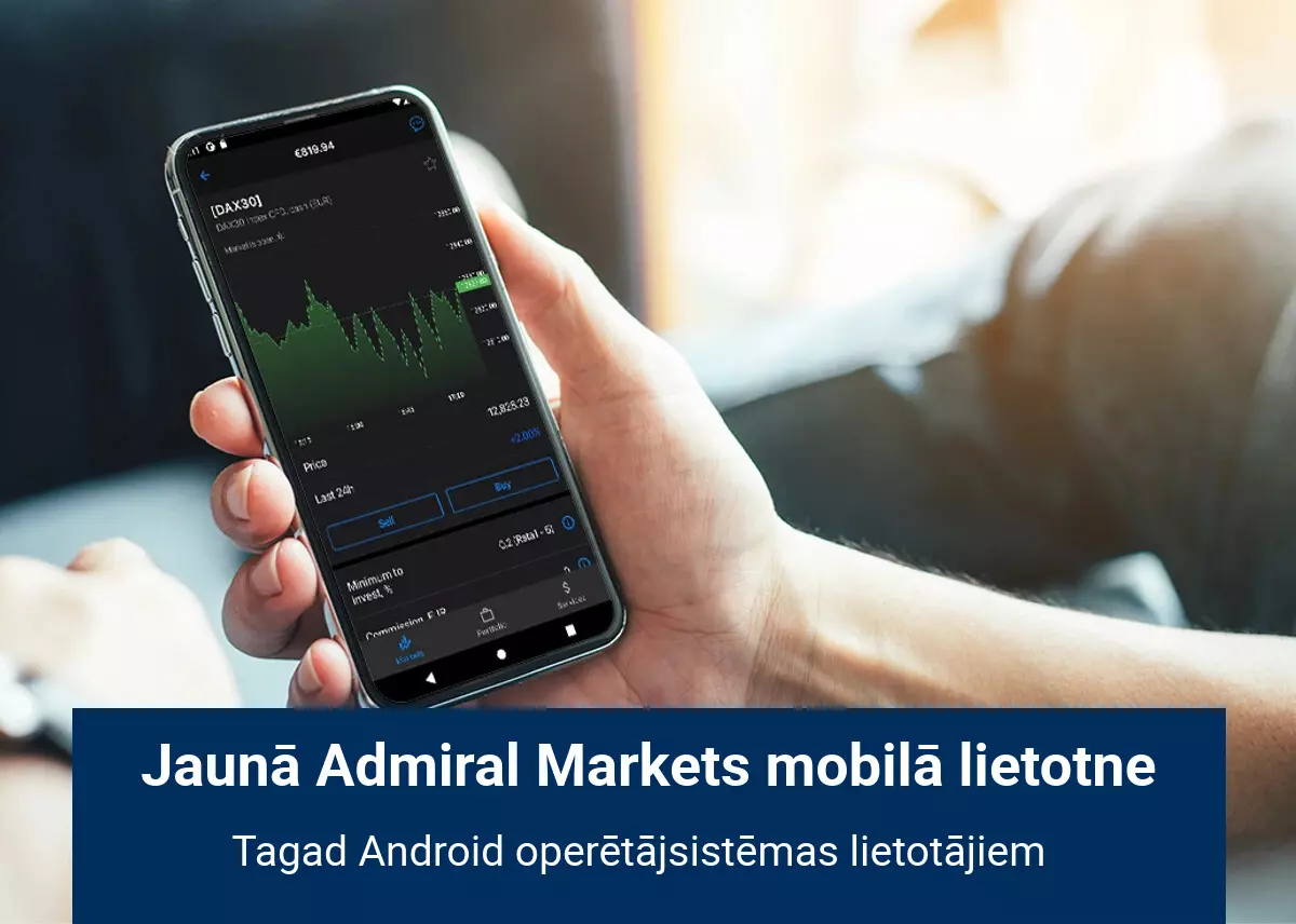 Admiral Markets mobilā lietotne Android operētājsistēmām