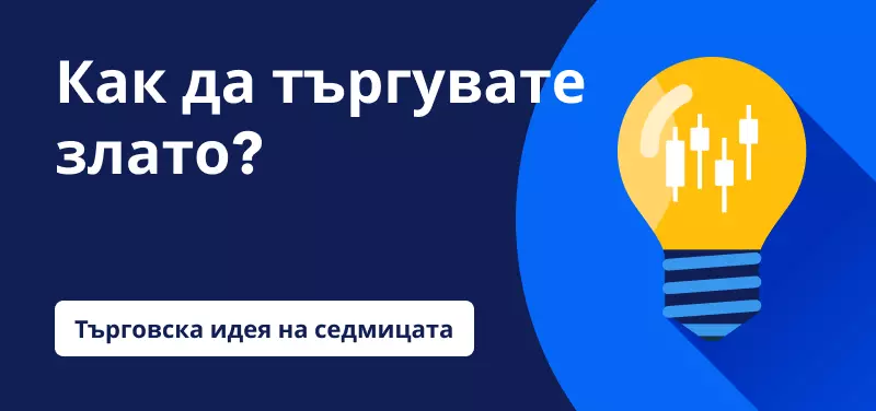 Търговия със злато на фона на триъгълния графичен модел