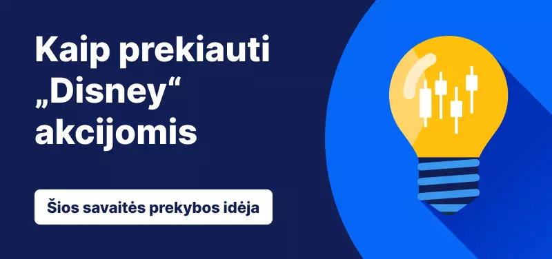 Kaip prekiauti „Disney“ akcijomis po 2025 m. antrojo fiskalinio ketvirčio rezultatų