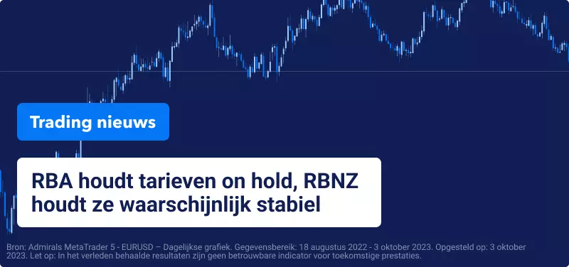 RBA houdt tarieven on hold, RBNZ houdt ze waarschijnlijk stabiel